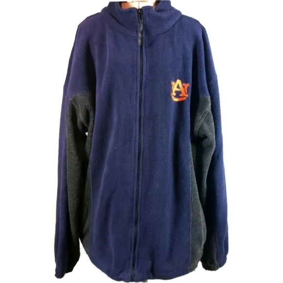 South Bay Large AU Auburn University Fleece Zip Up Jacket Large War Eagle Unisex - Picture 1 of 8